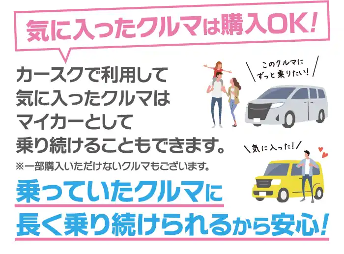 気に入ったクルマは購入OK!